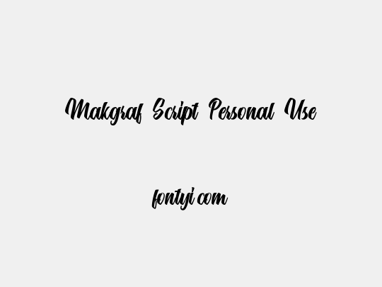 Makgraf Script Personal Use