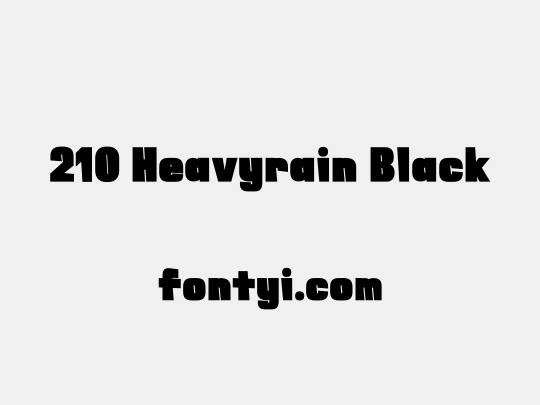 210 Heavyrain Black