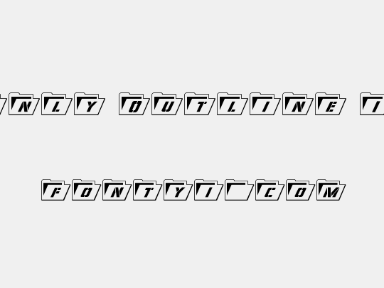 Eyes Only Outline Italic