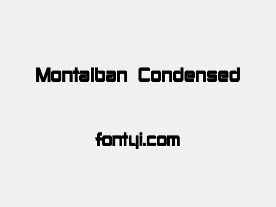 Montalban Condensed