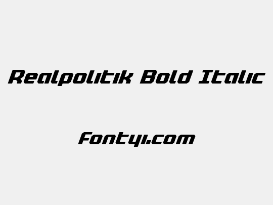 Realpolitik Bold Italic