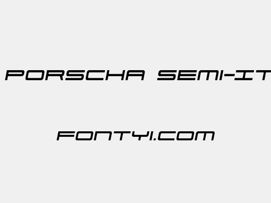 911 Porscha Semi-Italic