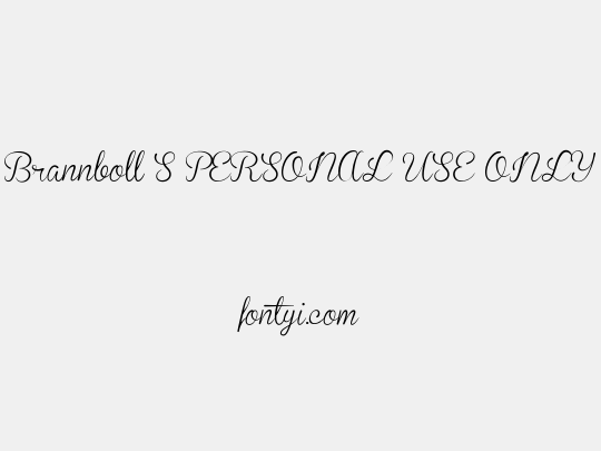 Brannboll S PERSONAL USE ONLY