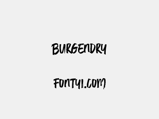 Burgendry