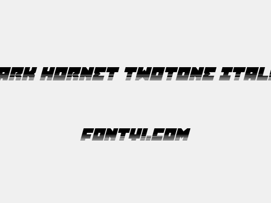 Dark Hornet Twotone Italic