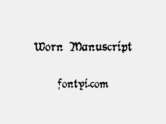 Worn Manuscript