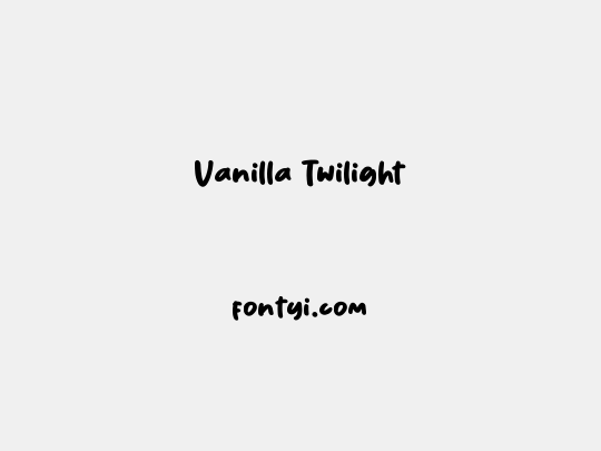 Vanilla Twilight