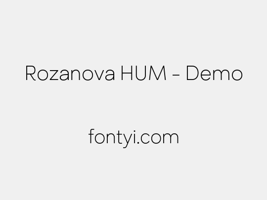Rozanova HUM - Demo