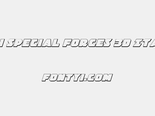 Jedi Special Forces 3D Italic