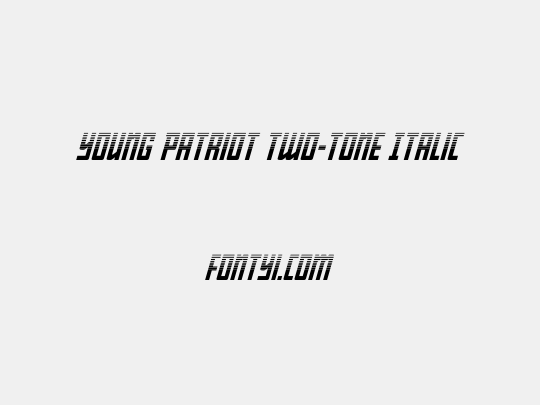 Young Patriot Two-Tone Italic