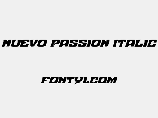 Nuevo Passion Italic