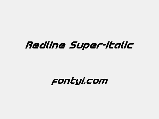 Redline Super-Italic