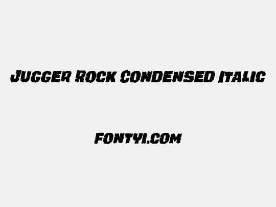 Jugger Rock Condensed Italic