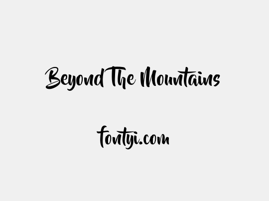 Beyond The Mountains