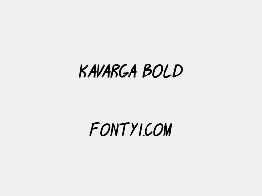KAVARGA Bold