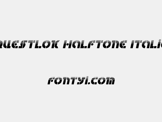 Questlok Halftone Italic