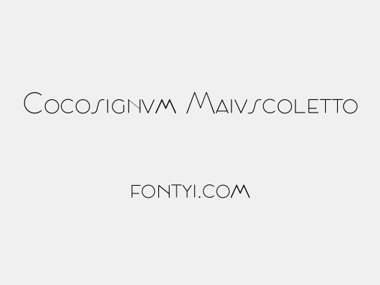 Cocosignum Maiuscoletto