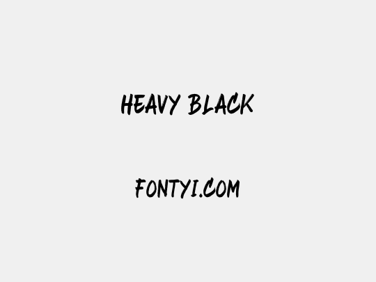 Heavy Black
