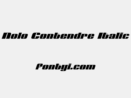 Nolo Contendre Italic