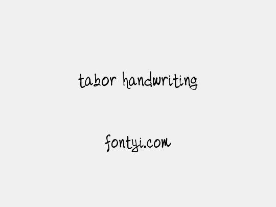tabor handwriting