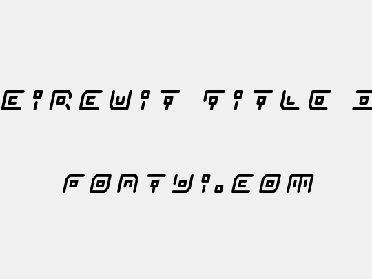 Neon Circuit Title Italic