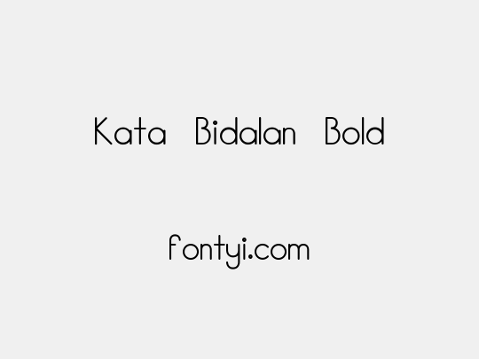Kata Bidalan Bold