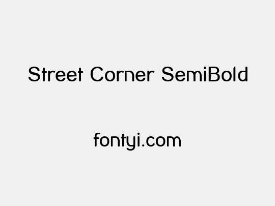 Street Corner SemiBold