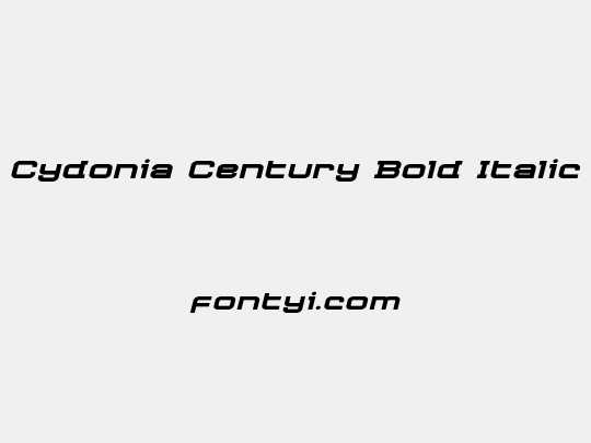 Cydonia Century Bold Italic
