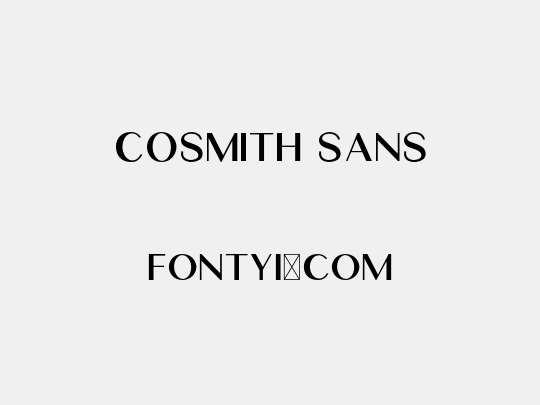 Cosmith Sans