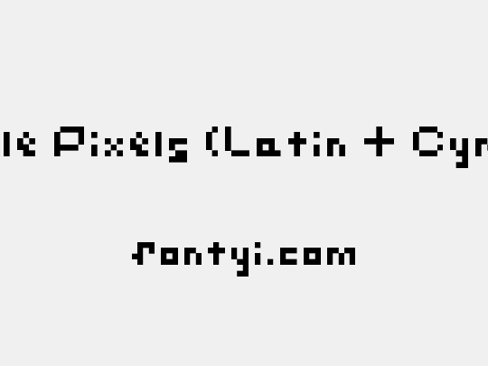 Simple Pixels (Latin + Cyrillic + Katakana)
