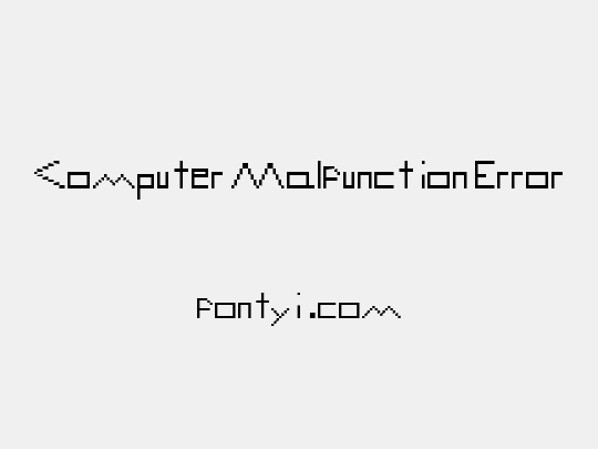 Computer Malfunction Error