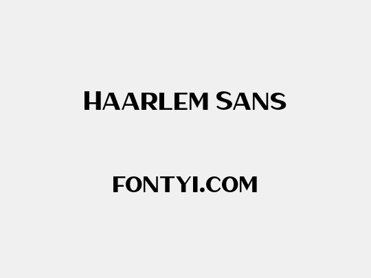 Haarlem Sans