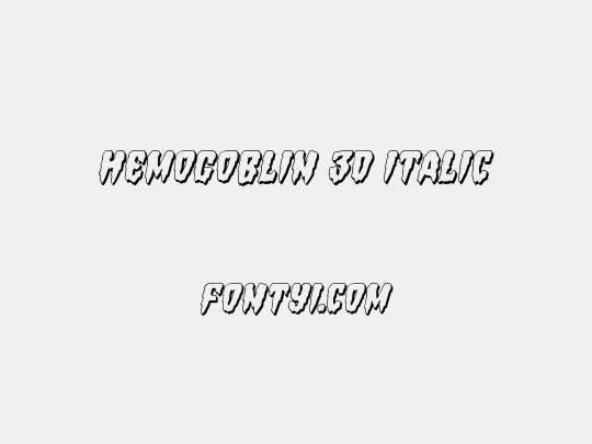 Hemogoblin 3D Italic