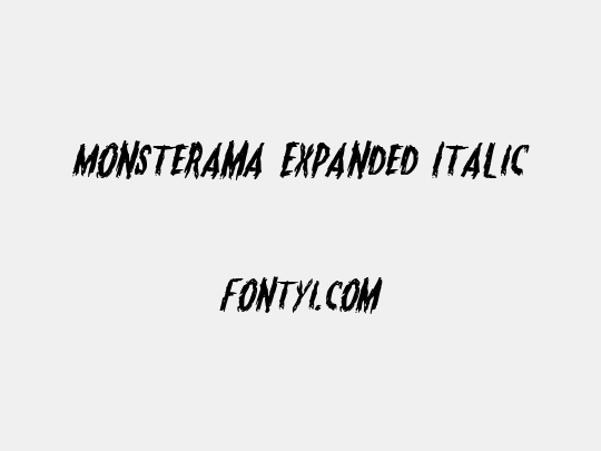 Monsterama Expanded Italic