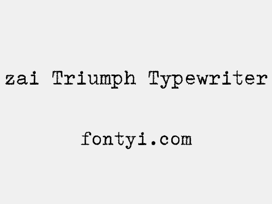 zai Triumph Typewriter