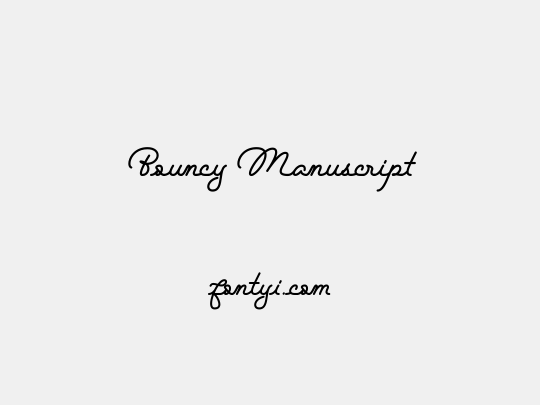 Bouncy Manuscript