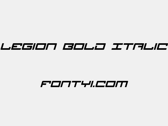 Legion Bold Italic
