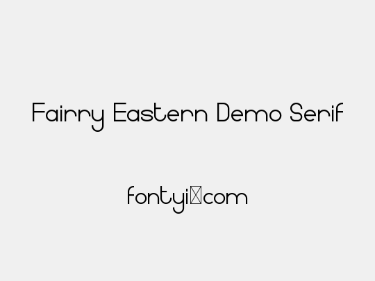 Fairry Eastern Demo Serif