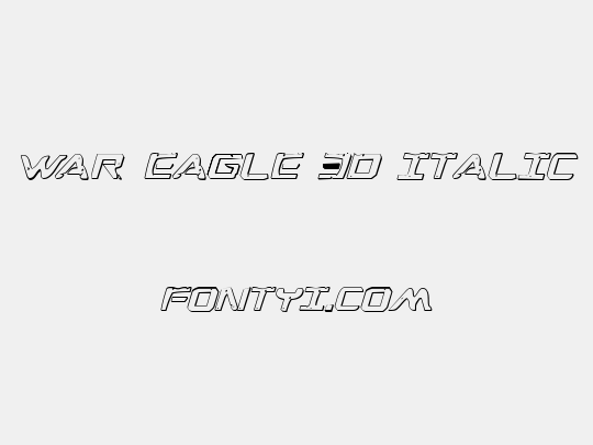 War Eagle 3D Italic