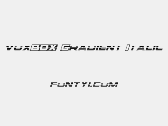 voxBOX Gradient Italic