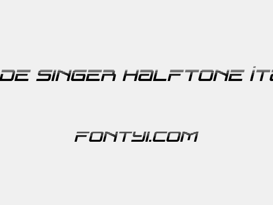 Blade Singer Halftone Italic
