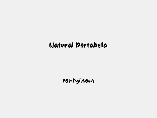 Natural Portabella