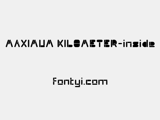 MAXIMUM KILOMETER-inside