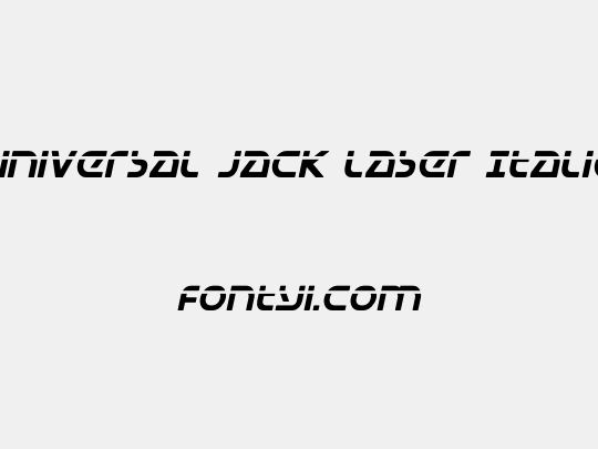 Universal Jack Laser Italic