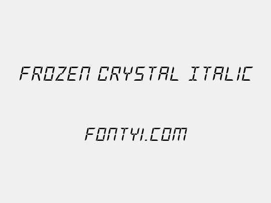Frozen Crystal Italic