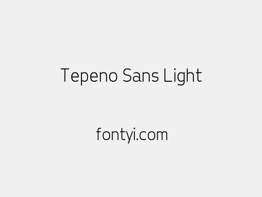 Tepeno Sans Light