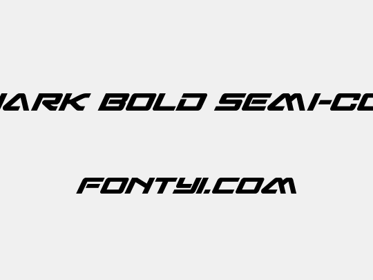Sabre Shark Bold Semi-Condensed