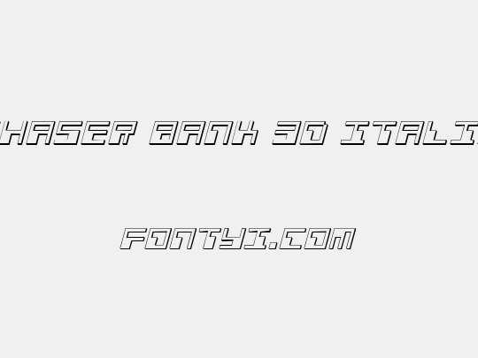 Phaser Bank 3D Italic