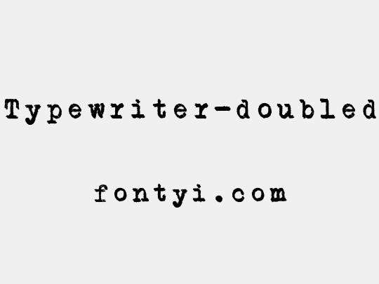 Typewriter-doubled