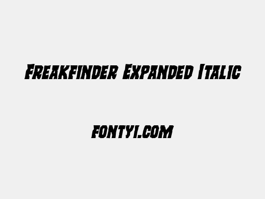 Freakfinder Expanded Italic